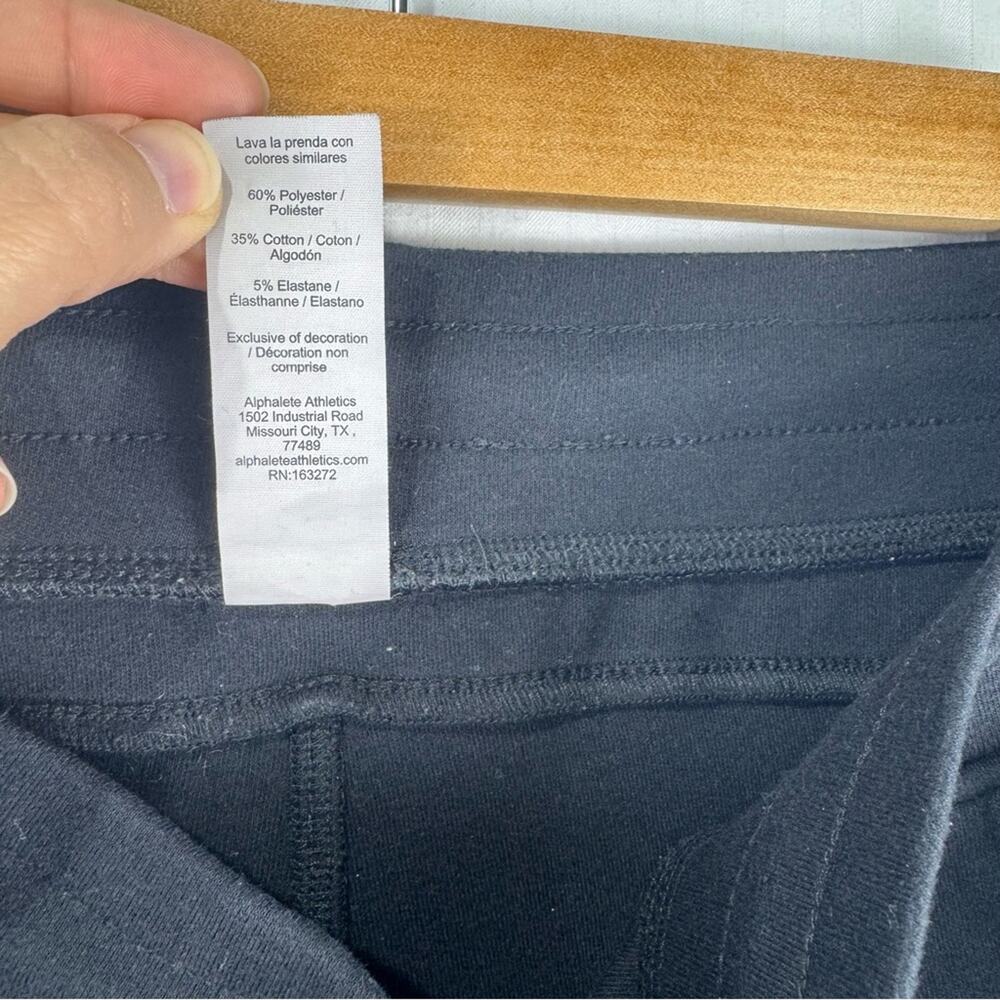 Alphalete Classic Capital Logo Black Crop Hoodie & Jogger Sweatpants Size Medium - Picture 12 of 12